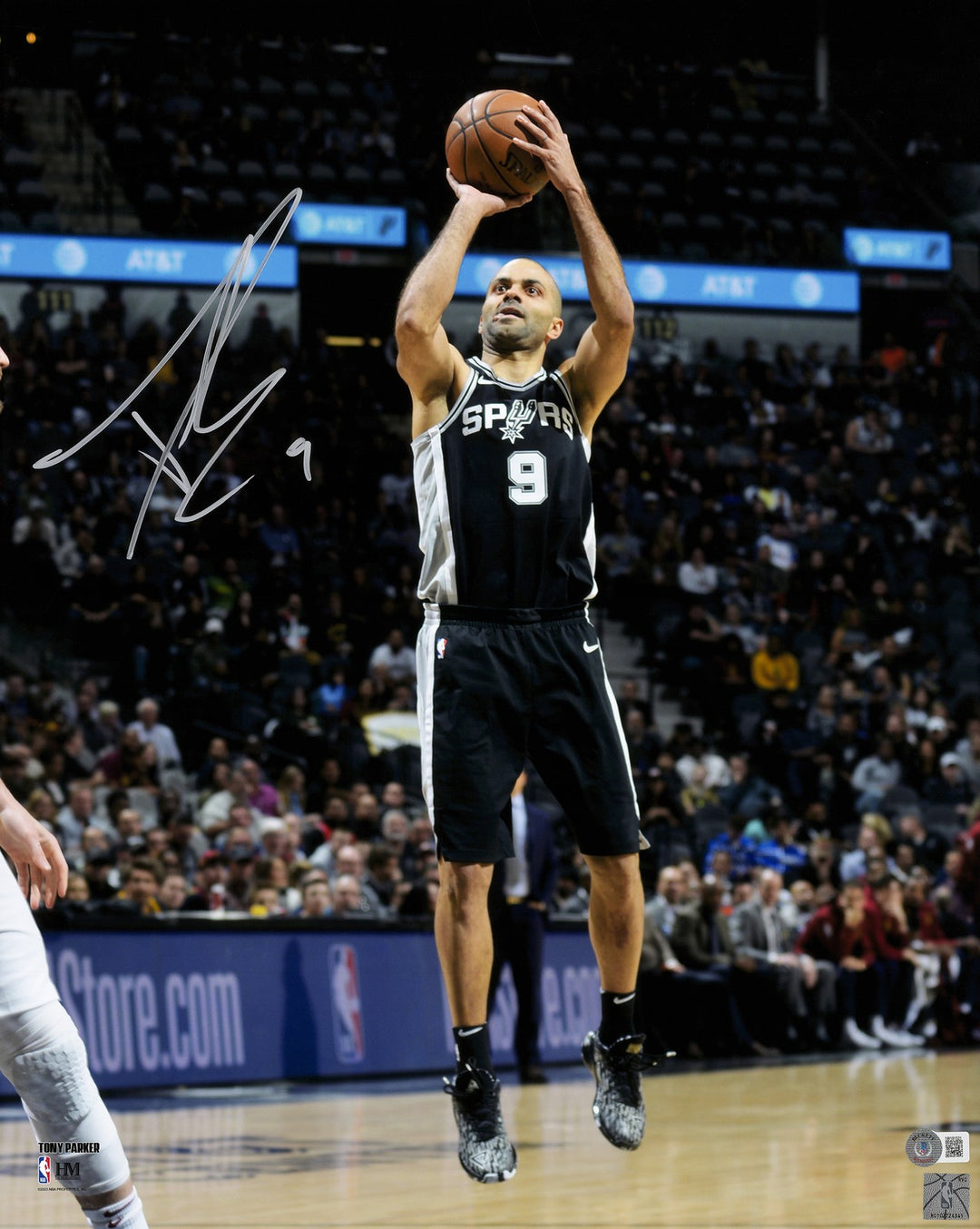 Tony Parker Signed 16x20 Photo San Antonio Spurs Beckett BAS Witness