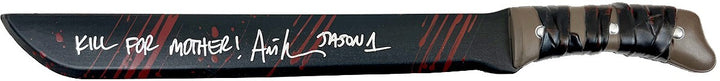 Ari Lehman signed Friday the 13th Plastic Prop Machete Kill for Mother- Tri-Star