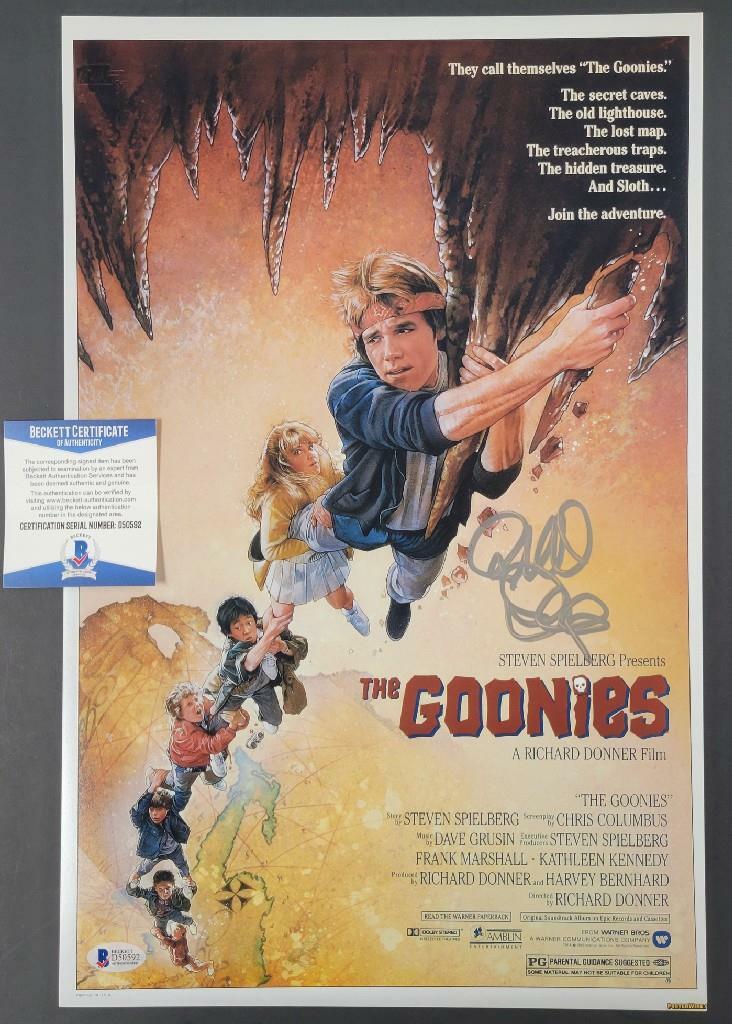 Director Richard Donner signed Goonies 11x17 Movie Poster Photo Silver ~ BAS COA