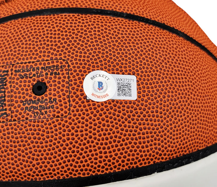 Gary Payton Auto Official Spalding White Basketball Supersonics HOF 2013 Beckett