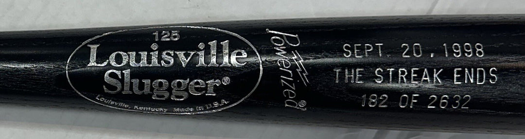 Cal Ripken Jr Signed LS Game Model Bat LE Streak 2632 Autograph Orioles #8 Holo
