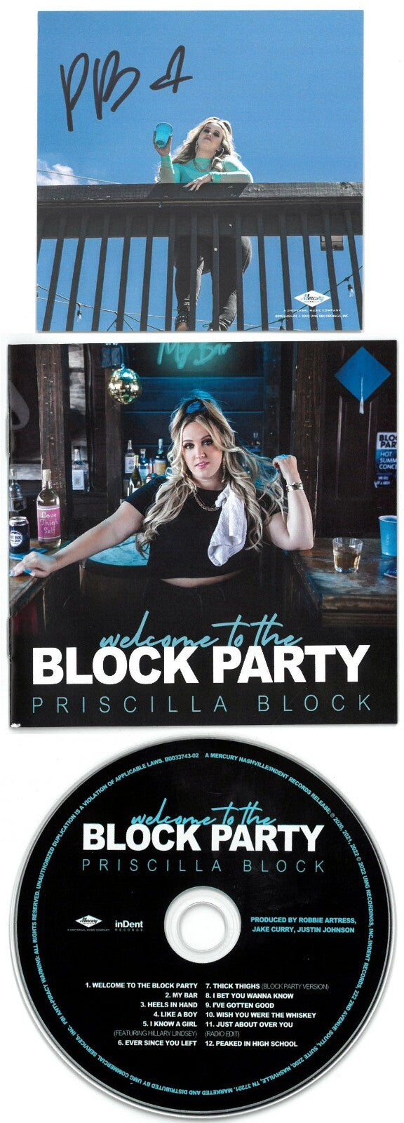 Priscilla Block signed 2022 Welcome To The Block Party 4x4 Art Card Insert/CD