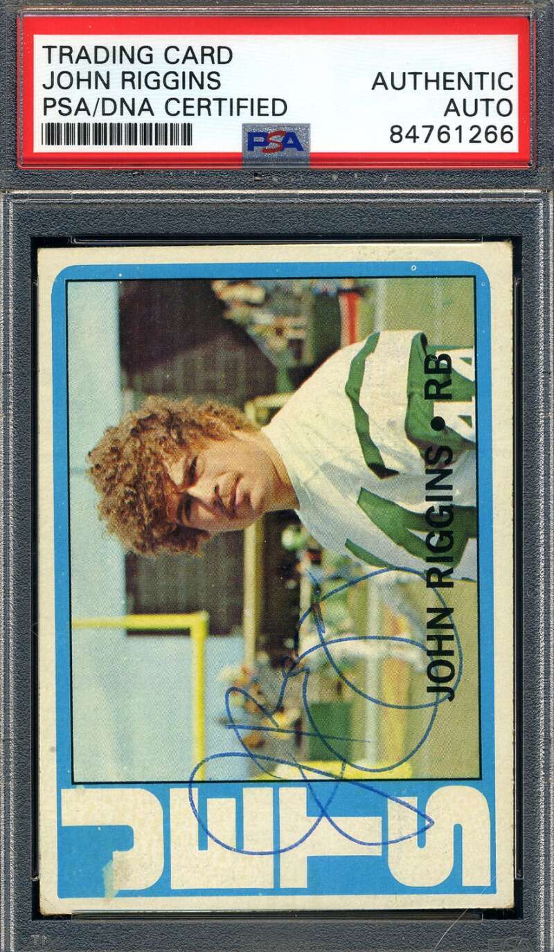 John Riggins PSA DNA Vintage Signed 1972 Topps Rookie Autograph