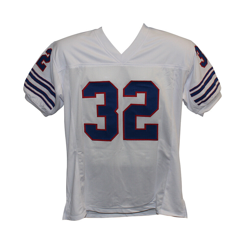 O.J. Simpson Autographed/Signed Pro Style White XL Jersey HOF JSA 26421