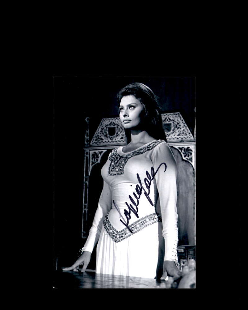 Sophia Loren PSA DNA Coa Signed 4x6 Photo Autograph