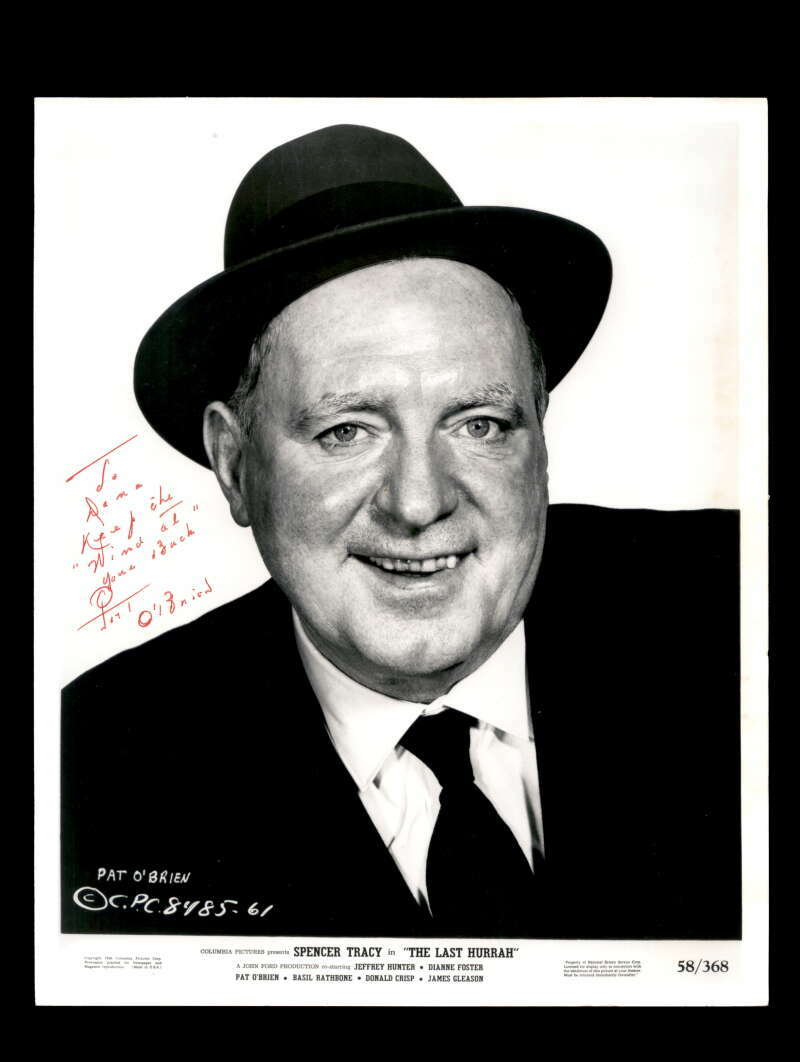 Pat O`Brien JSA Coa Signed 8x10 The Last Hurrah Photo Autograph