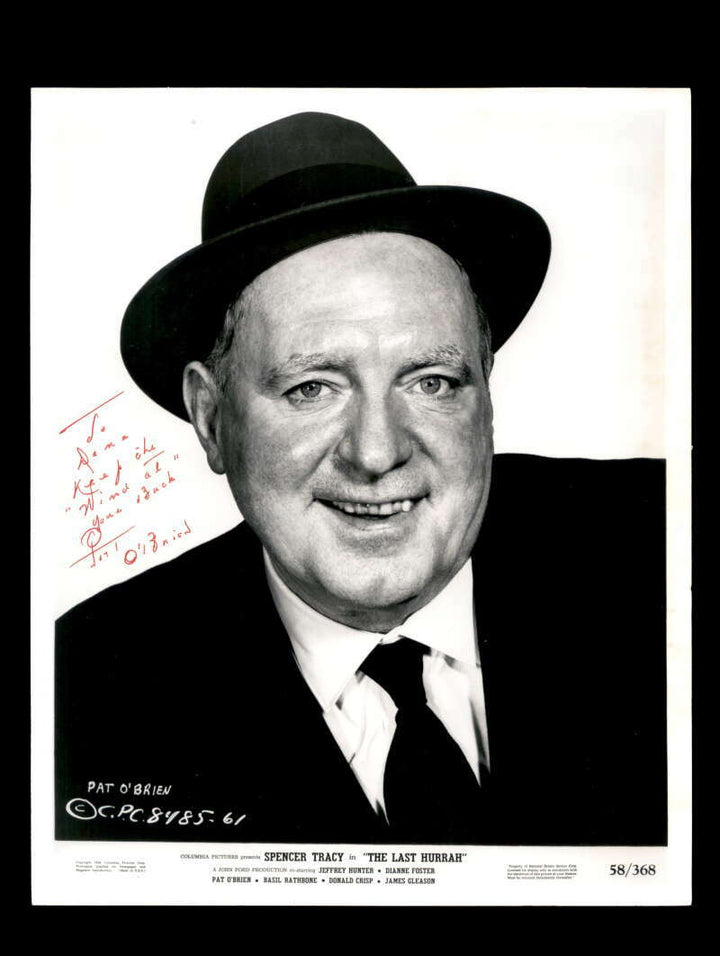 Pat O`Brien JSA Coa Signed 8x10 The Last Hurrah Photo Autograph