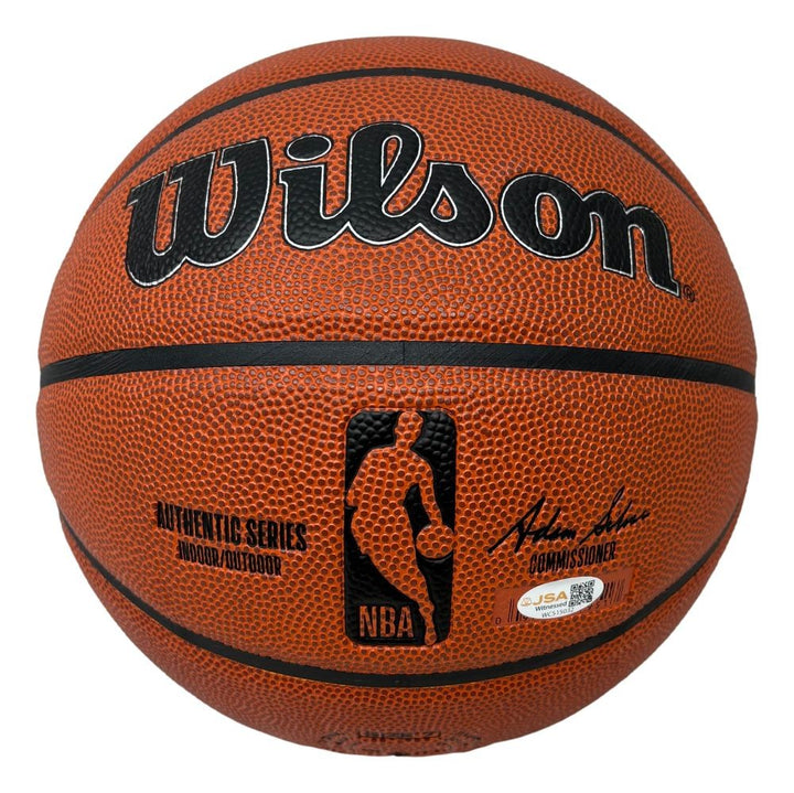 Allen Iverson 76ers Signed Wilson NBA I/O Replica Basketball JSA QR