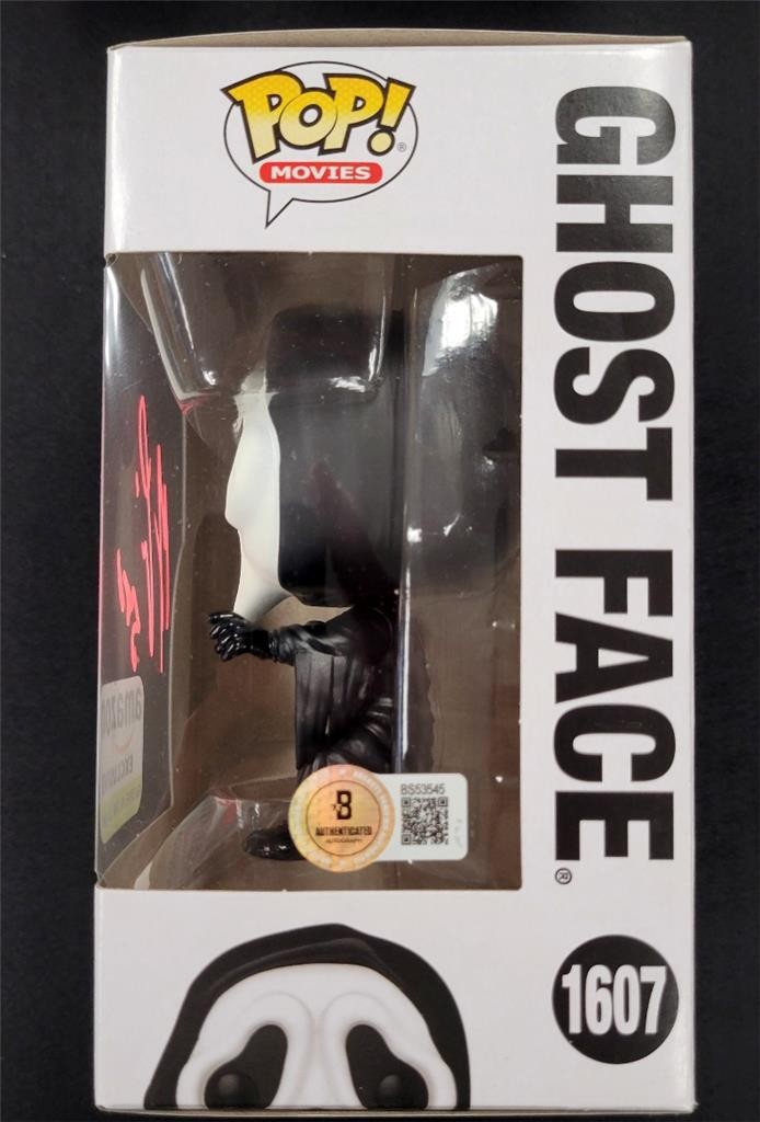 Matthew Lillard signed "Stu" Ghost Face GITD Funko Pop! 1607 auto ~ Beckett BAS