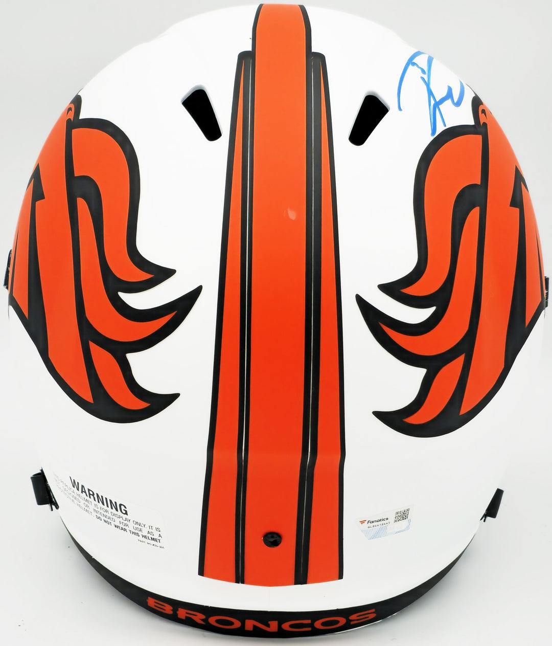 Russell Wilson Auto Broncos Lunar Eclipse White Full Size Rep Helmet Fanatics