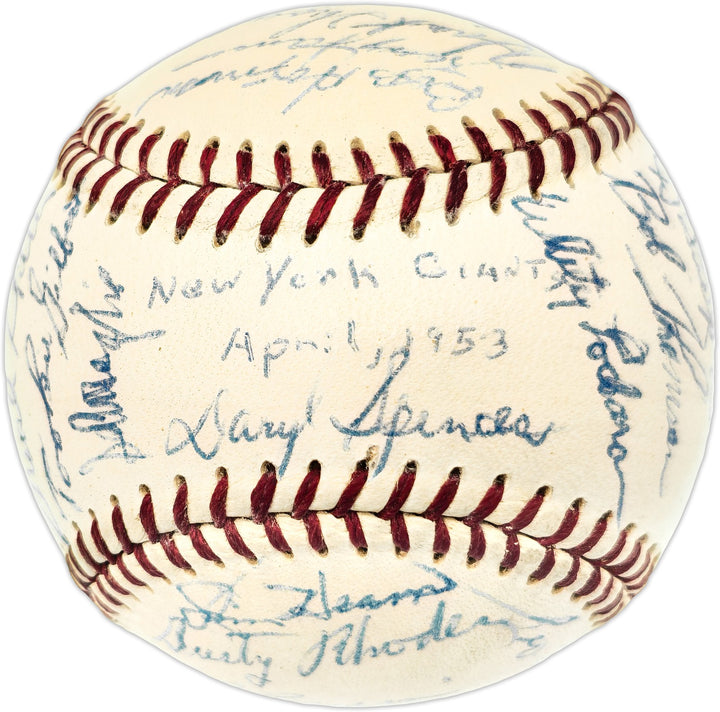 1953 New York Giants Signed Official Giles NL Baseball 29 Sigs