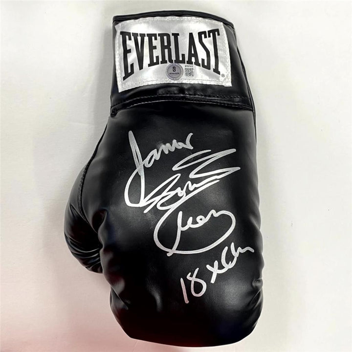 James Toney signed "Lights Out, 18x Champ" Boxing Glove autograph Beckett BAS