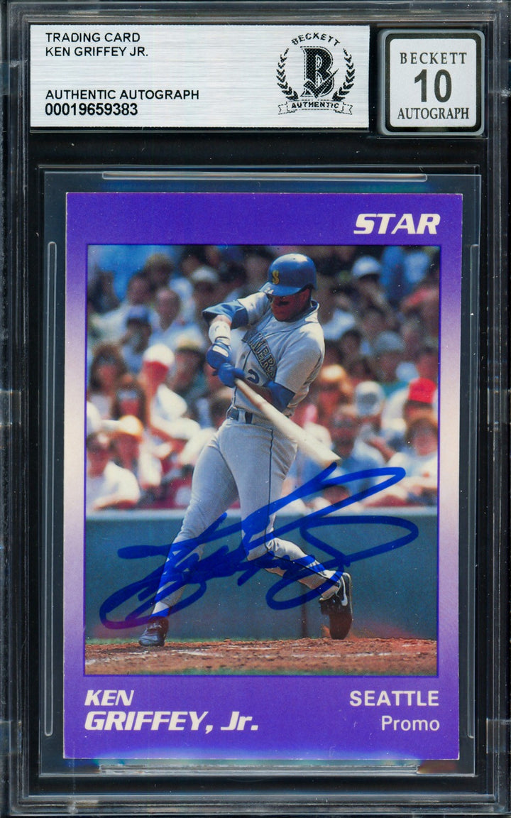 Ken Griffey Jr. Signed 1990 Star Promo Card Seattle Mariners Auto GM 10 Beckett