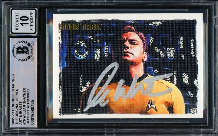 William Shatner Auto 2005 Rittenhouse Art Images Card 79 Star Trek Sig 10