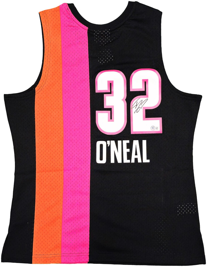 Heat Shaquille O'Neal Auto Black Auth Mitchell Ness 05 HWC Swingman Jersey L BAS