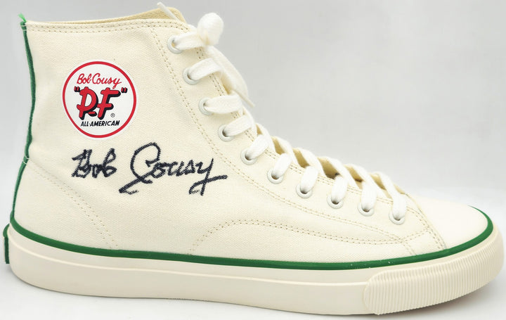 Bob Cousy Auto White PF Flyers All-American HI Shoes Celtics Size 12 Beckett