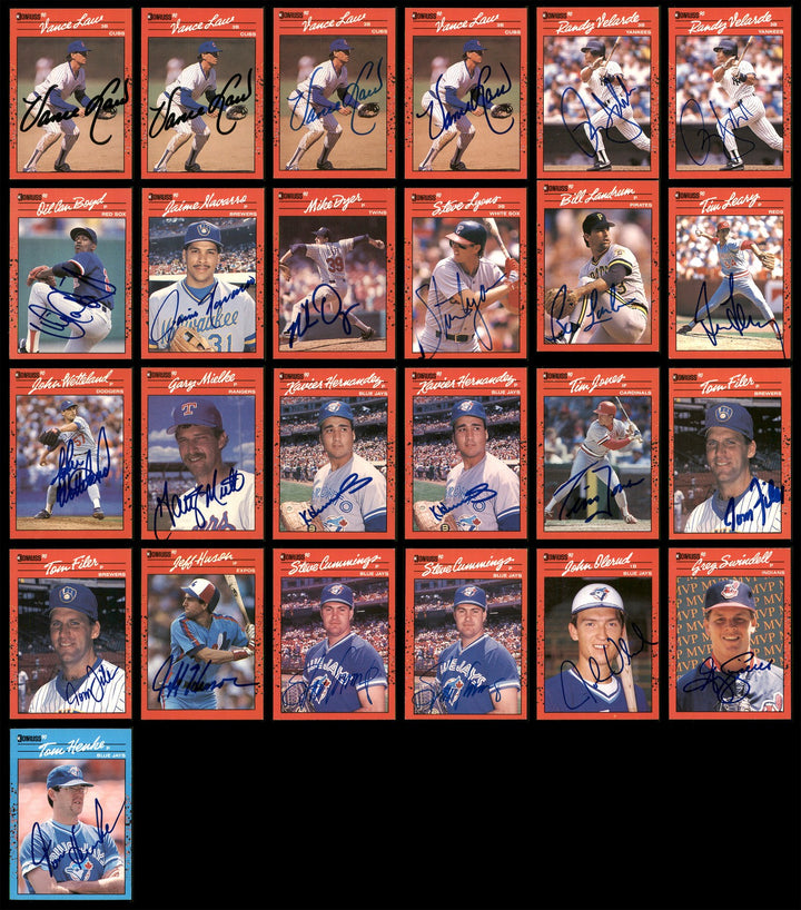 1990 Donruss Baseball Autographed Signed Cards Lot Of 235