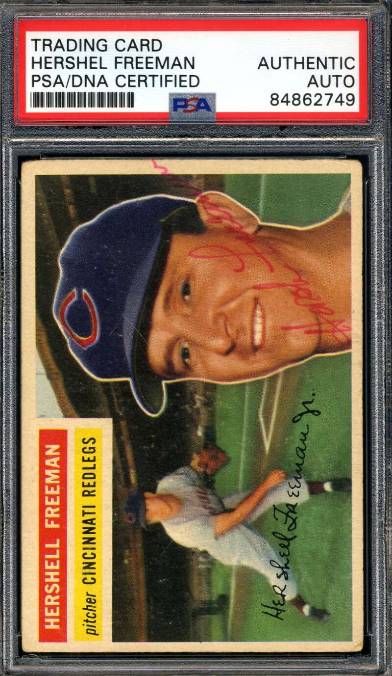 Hershel Freeman PSA DNA Signed 1956 Topps Autograph