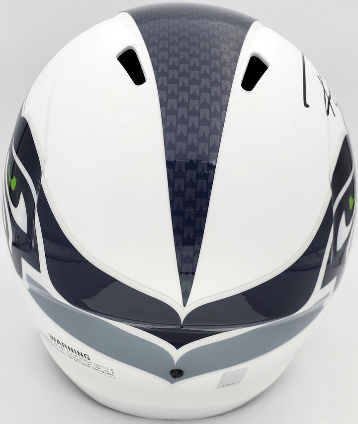 Russell Wilson Signed Seahawks Flat Matte White Full Size Speed Replica Helmet