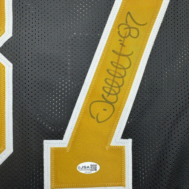Autographed/Signed Joe Horn New Orleans Black Football Jersey JSA COA