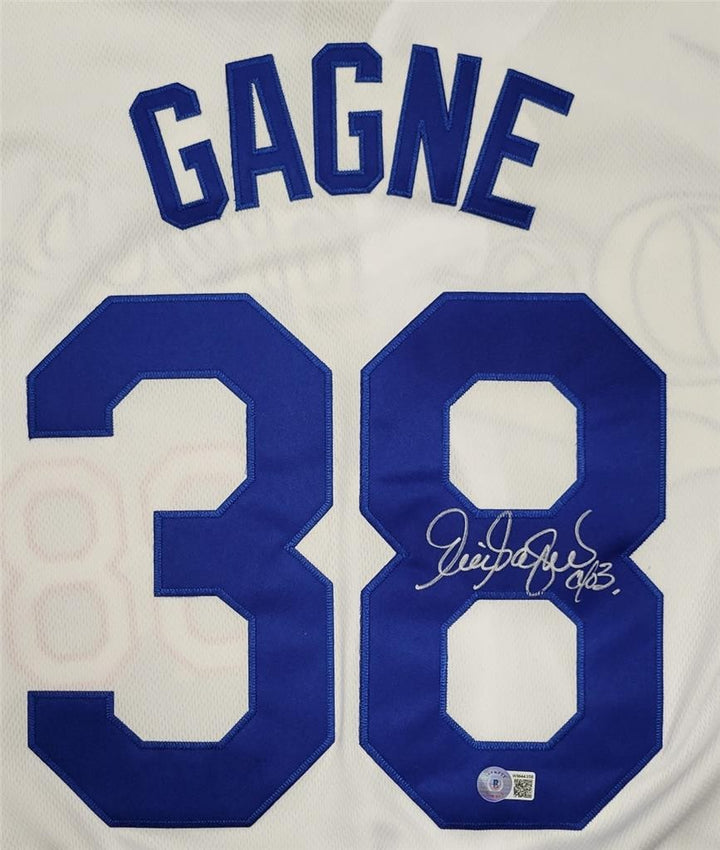 Eric Gagne full autograph "CY 03" signed LA Dodgers Jersey ~ Beckett BAS Witness