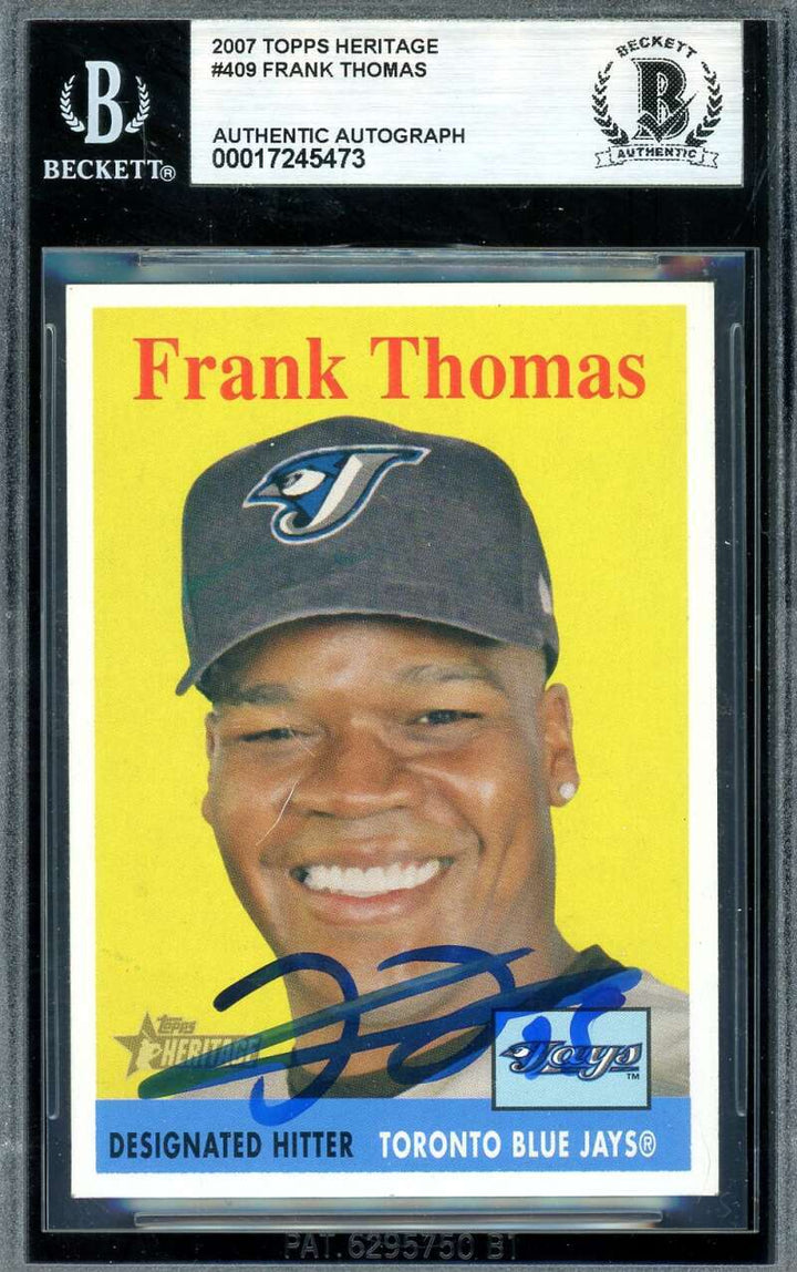 Frank Thomas Beckett BAS Signed 2007 Topps Heritage Autograph