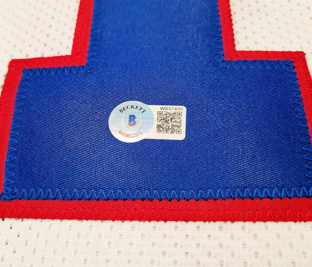 Buffalo Bills Jim Kelly Autographed Signed White Jersey Beckett BAS QR