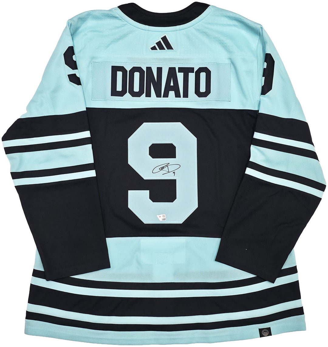 Kraken Ryan Donato Blue, Green Adidas Primegreen Reverse Retro Jersey Fanatics