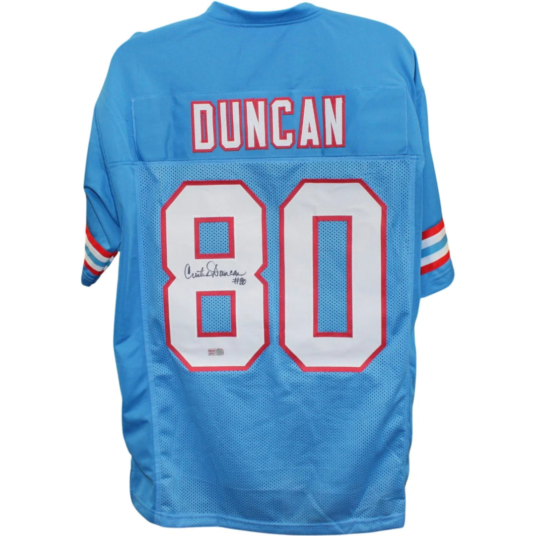 Curtis Duncan Signed Pro Style Jersey Blue size XL Tristar Productions 58752