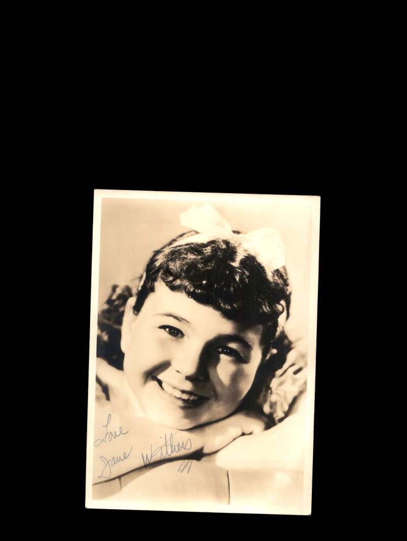 Jane Withers JSA Coa Signed 5x7 Vintage Photo Autograph