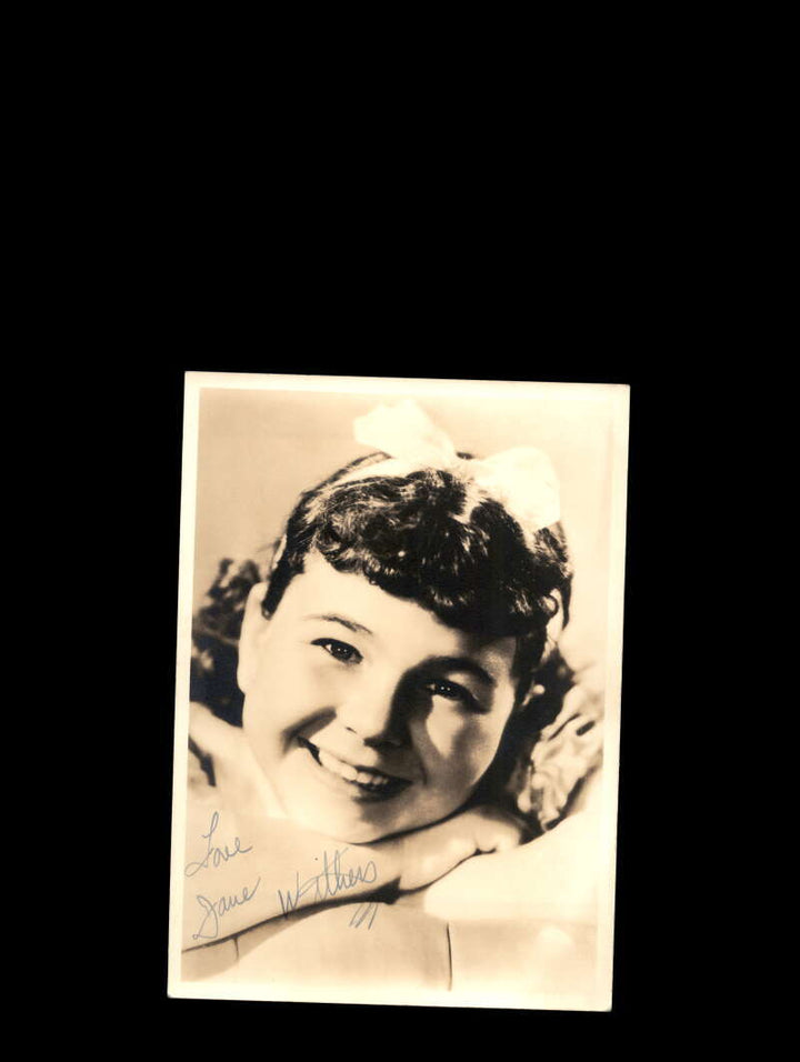 Jane Withers JSA Coa Signed 5x7 Vintage Photo Autograph