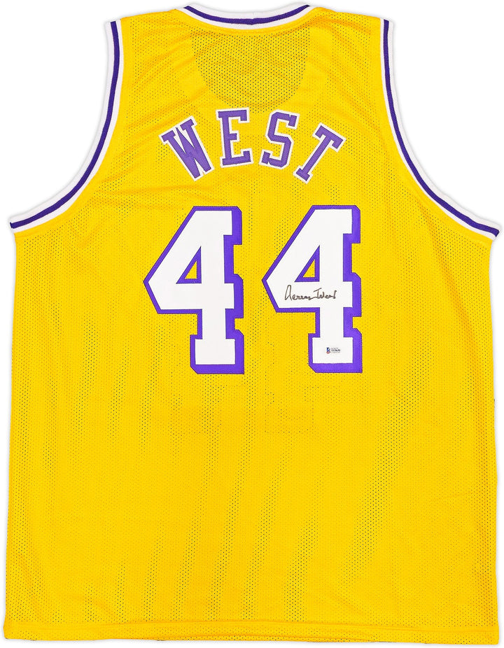 Los Angeles Lakers Jerry West Autographed Signed Yellow Jersey Beckett