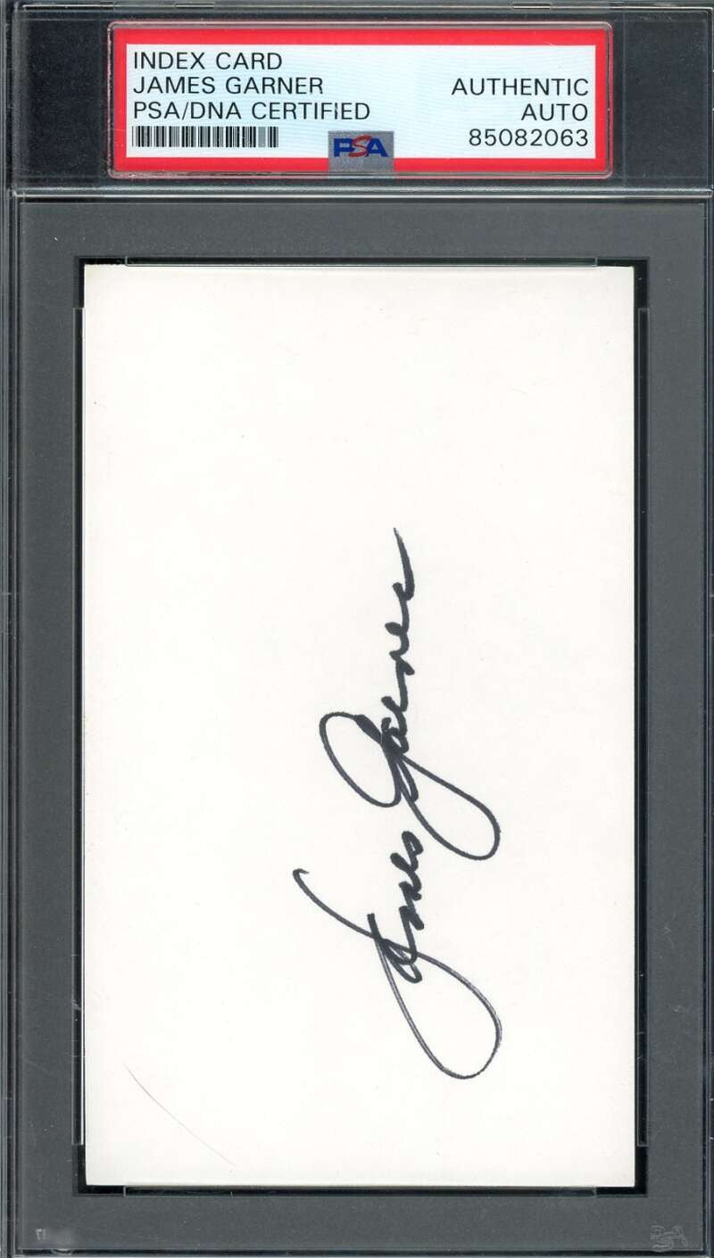 James Garner PSA DNA Coa Signed 3x5 Index Card Autograph