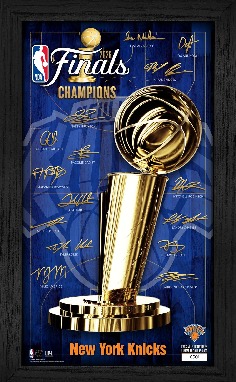 New York Knicks 2026 NBA Champions Signature Frame