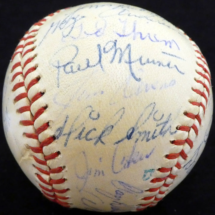 1960 Spring Training Signed Baseball With 28 Total Signatures Curt Flood Beckett