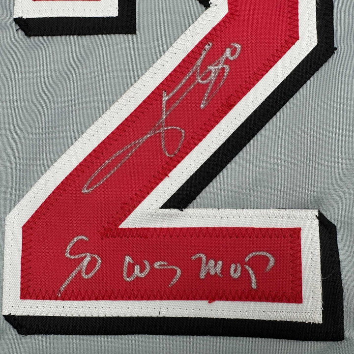 Autographed/Signed Jose Rijo 90 WS MVP Cincinnati Grey Jersey Beckett COA
