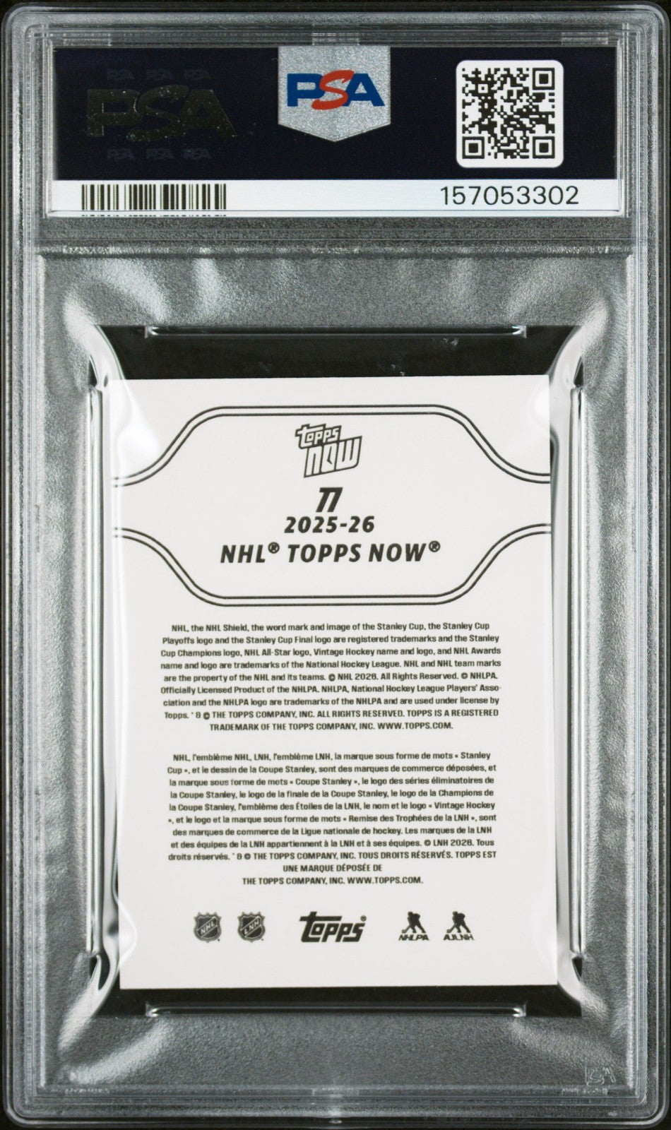 Graded 2025 Topps Now Matthew Schaefer #77 Rookie RC Card PSA 10