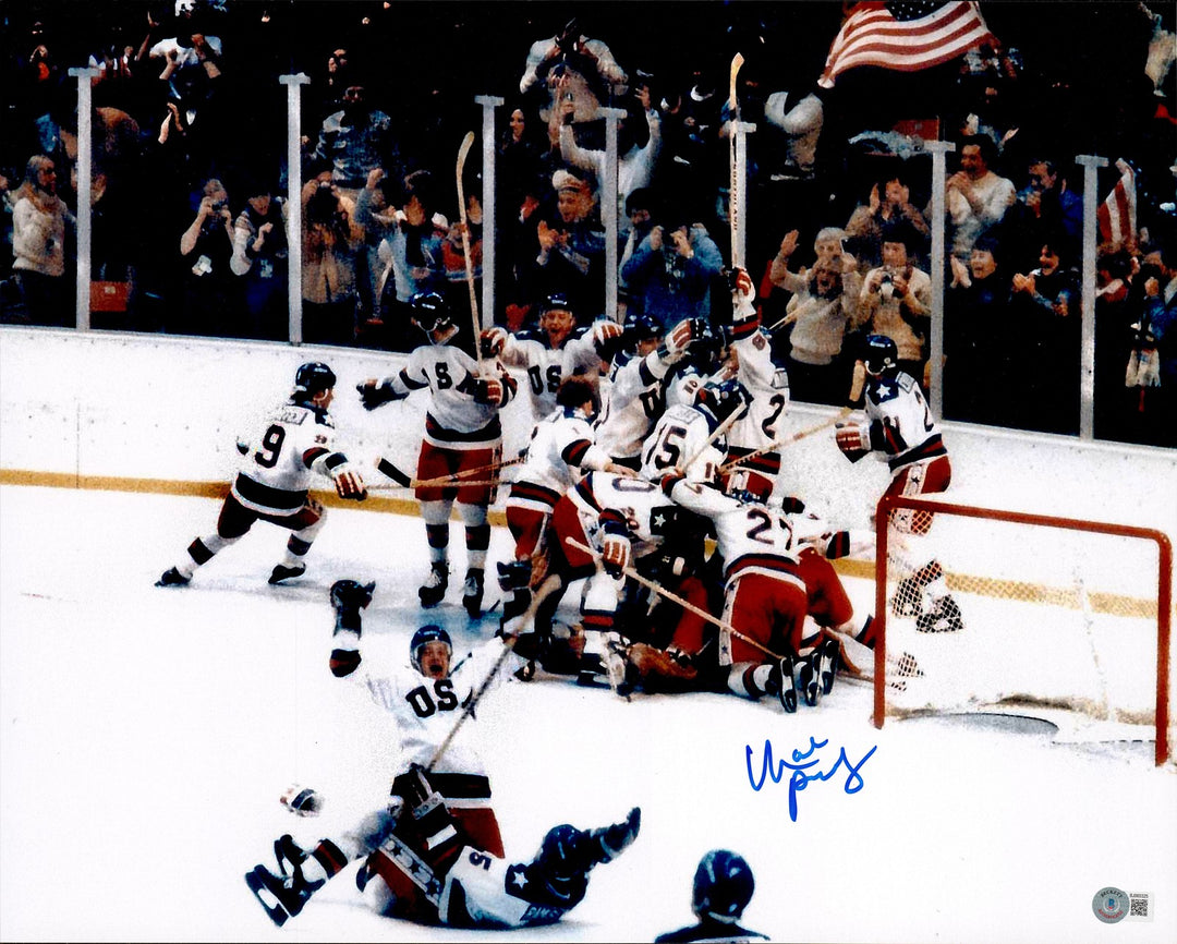 Mark Pavelich Autographed Signed 16x20 Photo Team USA Beckett BAS QR #BJ060325
