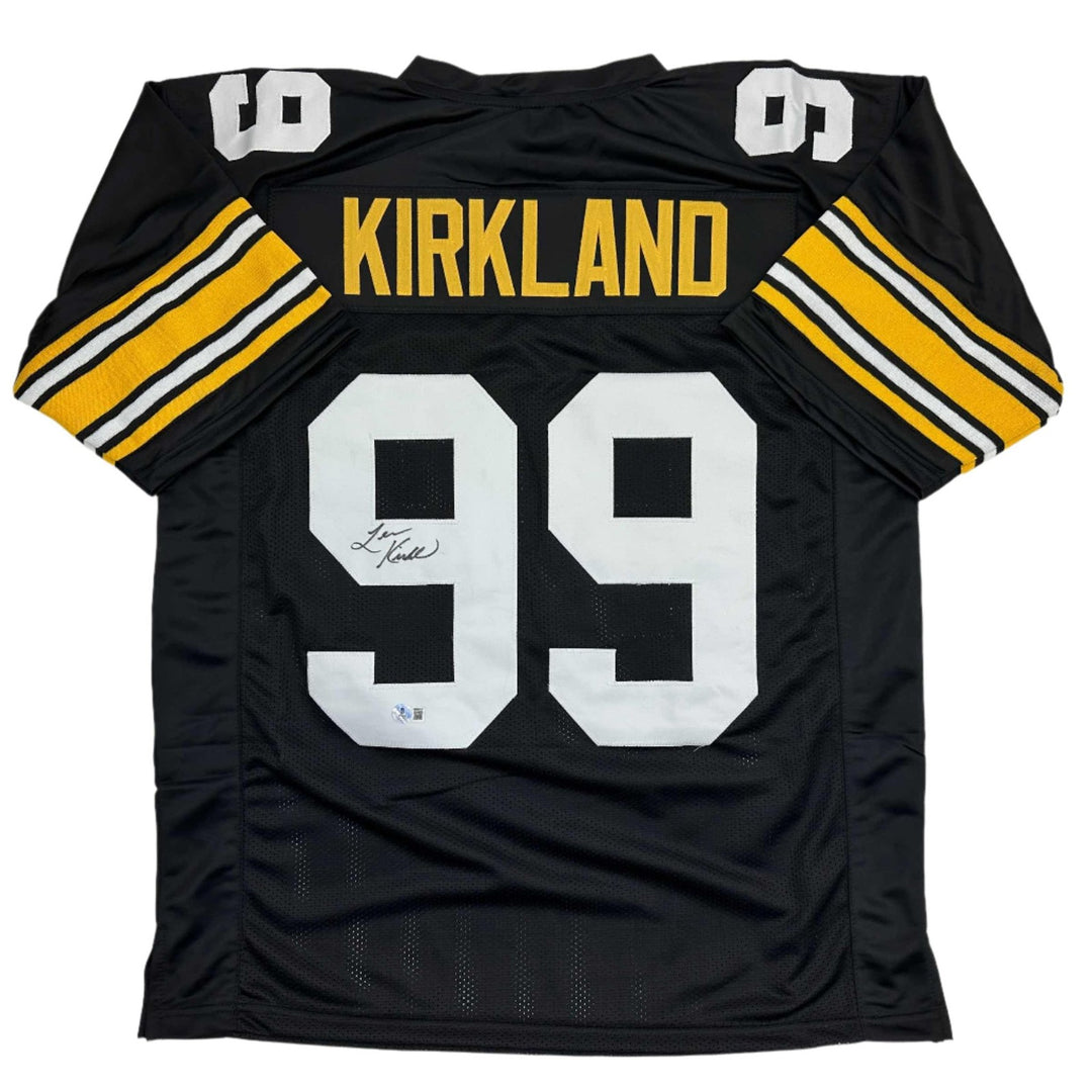 Autographed/Signed Levon Kirkland Pittsburgh Black Jersey Beckett BAS COA