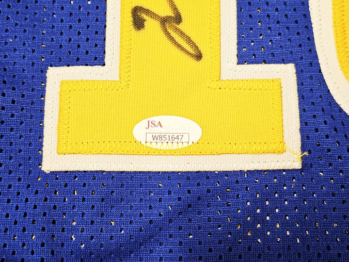 Golden State Warriors Tim Hardaway Autographed Signed Blue Jersey JSA