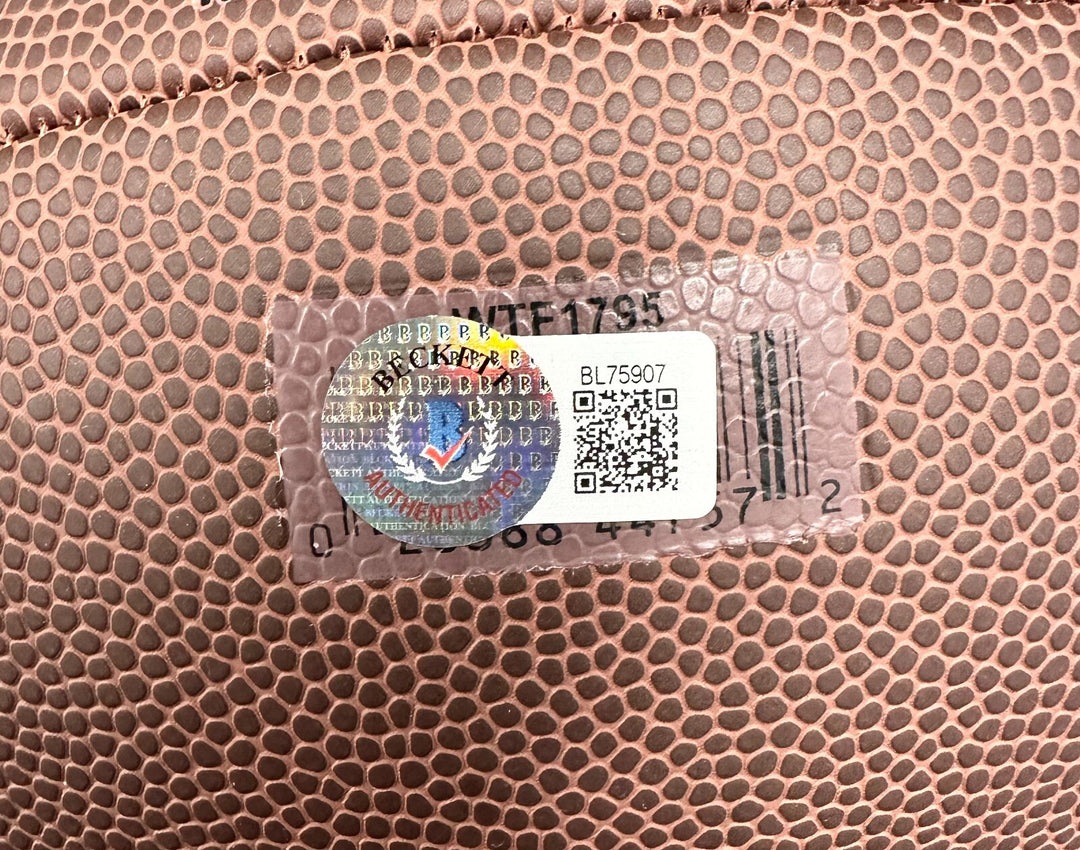 Phil Simms signed "SB XXI MVP" NFL Football NY Giants autograph (A)~ Beckett BAS