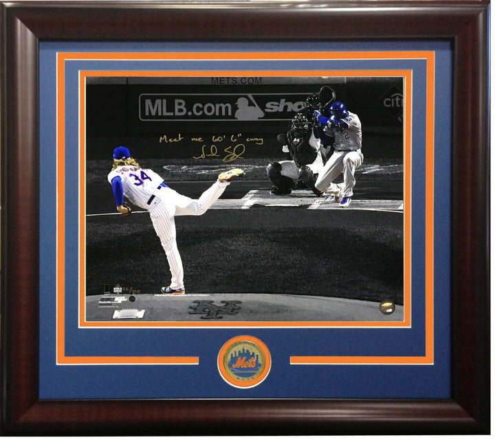 Noah Syndergaard signed meet me 60 ft 16x20 photo framed coin auto /100 Steiner