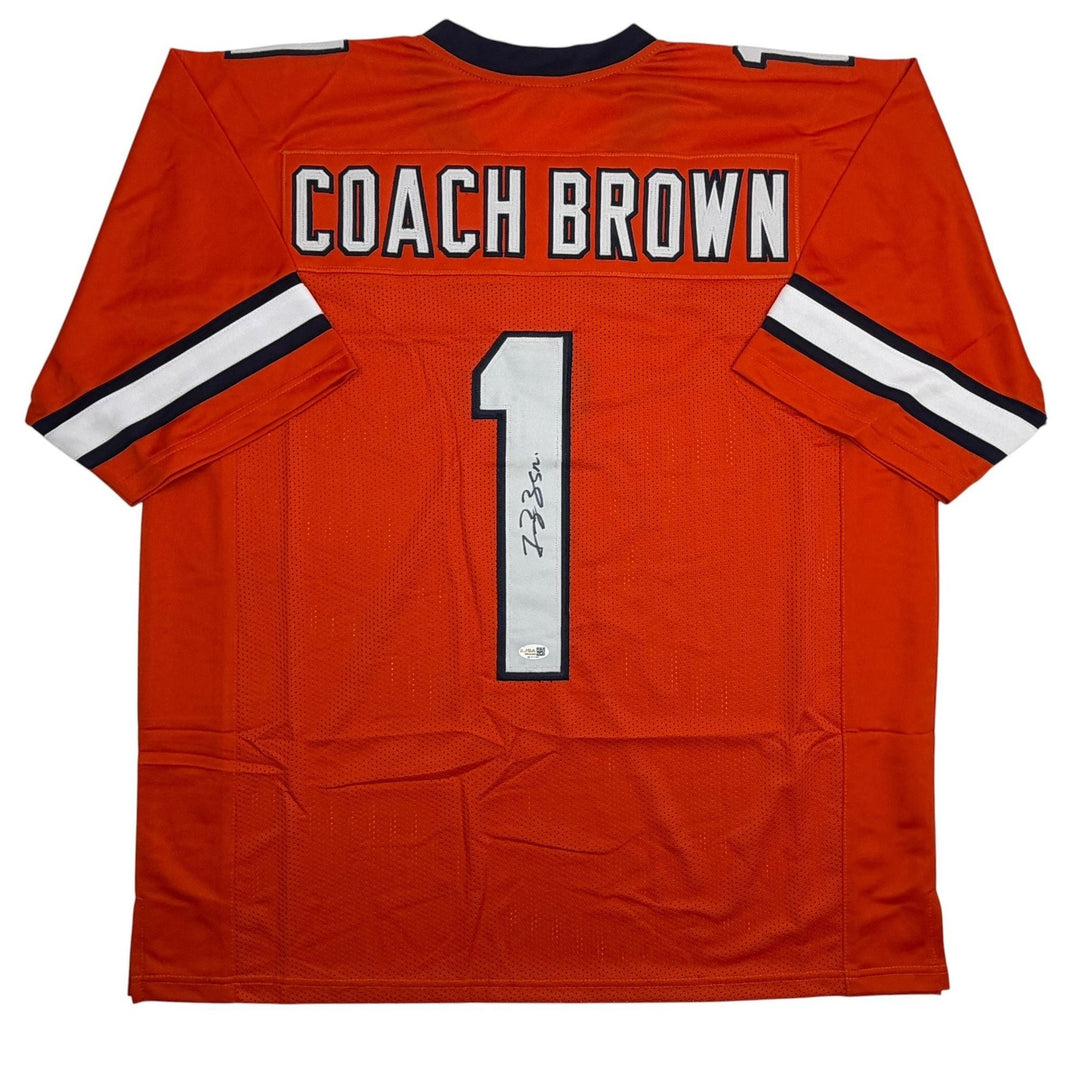 Autographed/Signed Coach Fran Brown Syracuse Orange College Jersey JSA COA