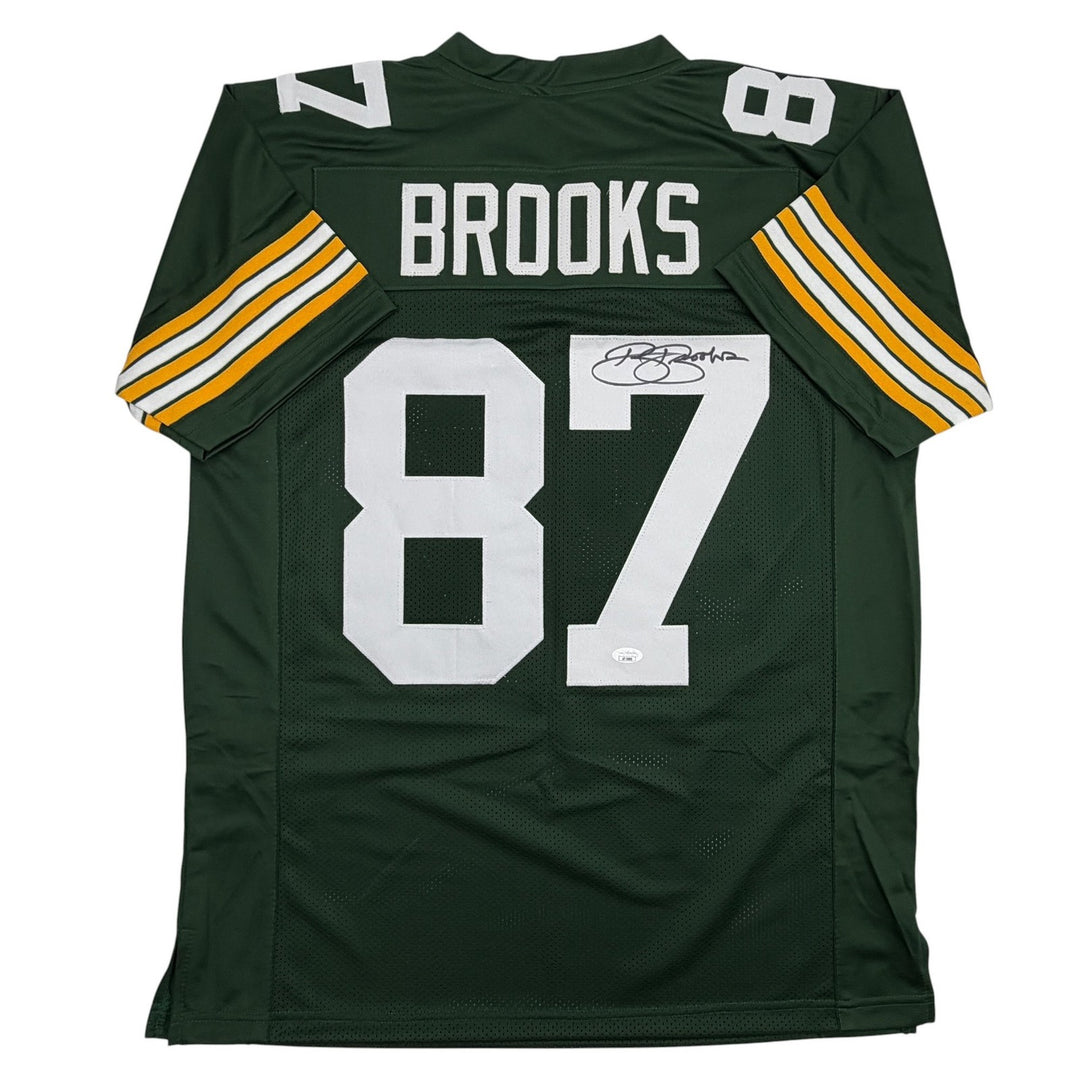 Autographed/Signed Robert Brooks Green Bay Green Football Jersey JSA COA