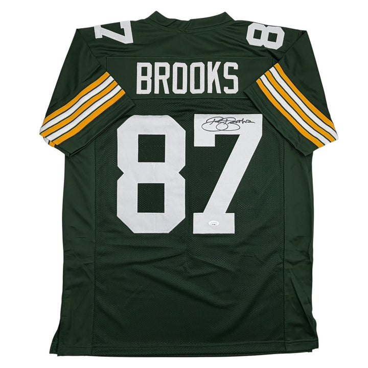 Autographed/Signed Robert Brooks Green Bay Green Football Jersey JSA COA