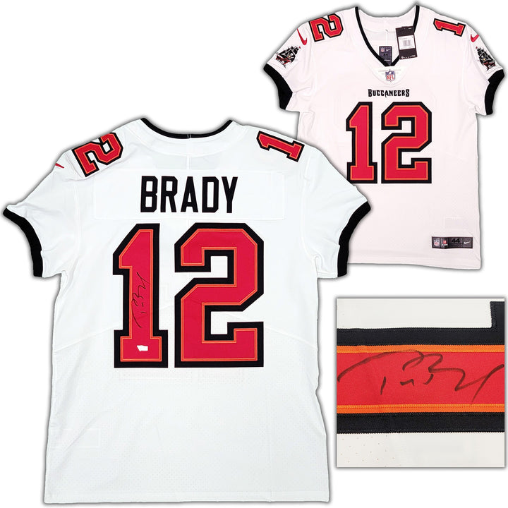 Buccaneers Tom Brady Signed White Nike Elite Jersey Size 44 Fanatics Holo