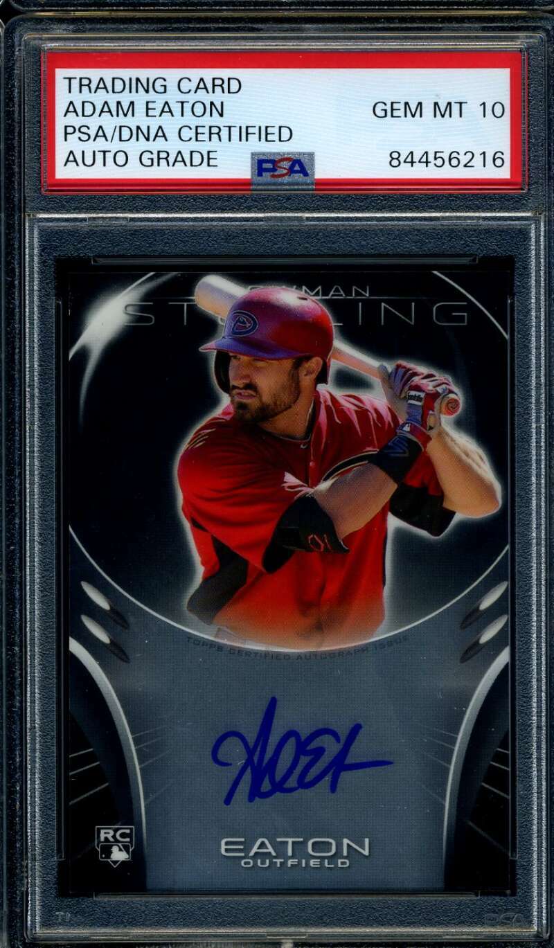 Adam Eaton Gem Mint 10 PSA DNA Signed 2013 Bowman Sterling Rookie Autograph