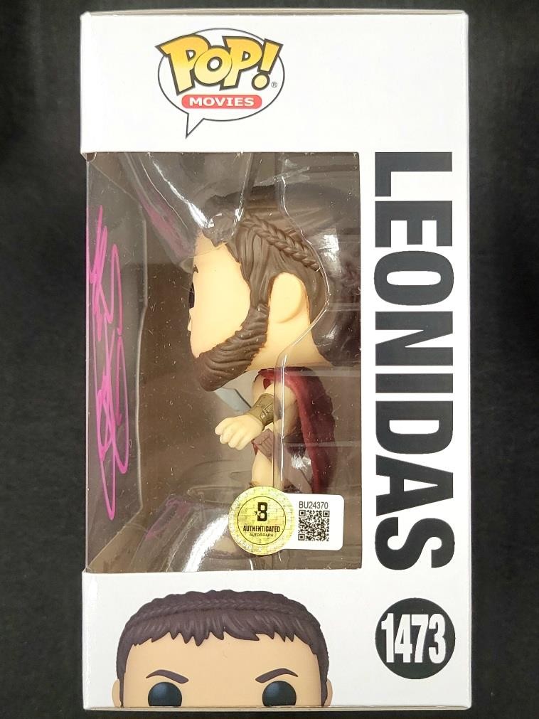 Gerard Butler signed Leonidas 300 Funko Pop! 1473 autograph (A) ~ Beckett BAS