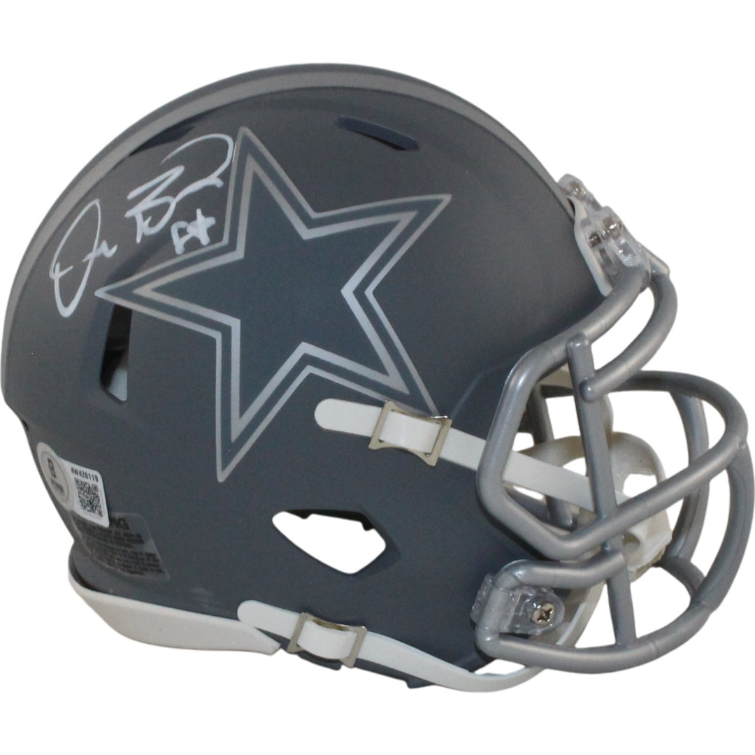 Dez Bryant Autographed Dallas Cowboys Slate Mini Helmet Beckett Witness 55041