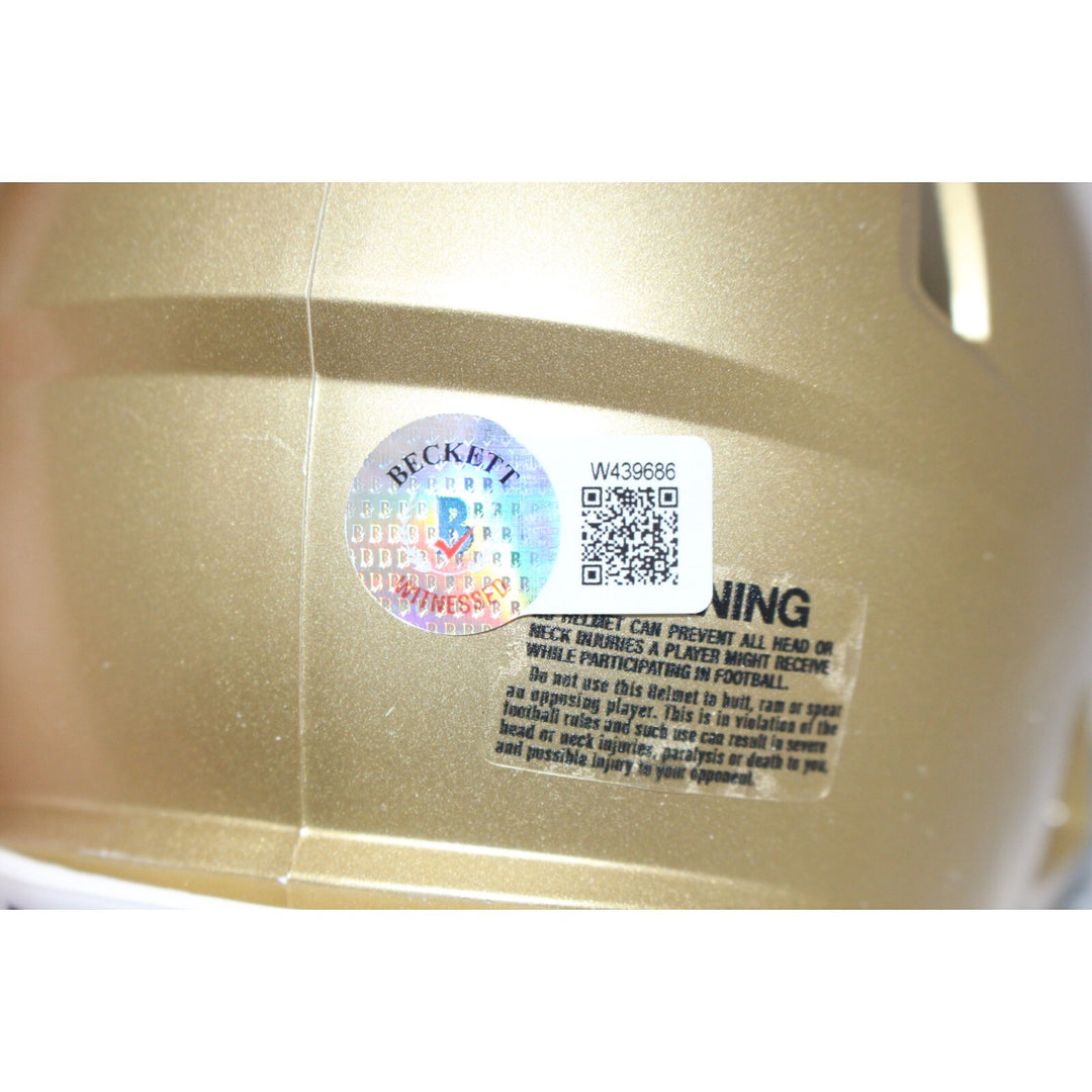 Joe Theismann Signed Notre Dame Fighting Irish Mini Helmet Beckett 43056